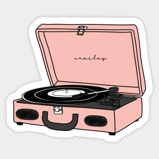 Vintage Pink Record Player Sticker